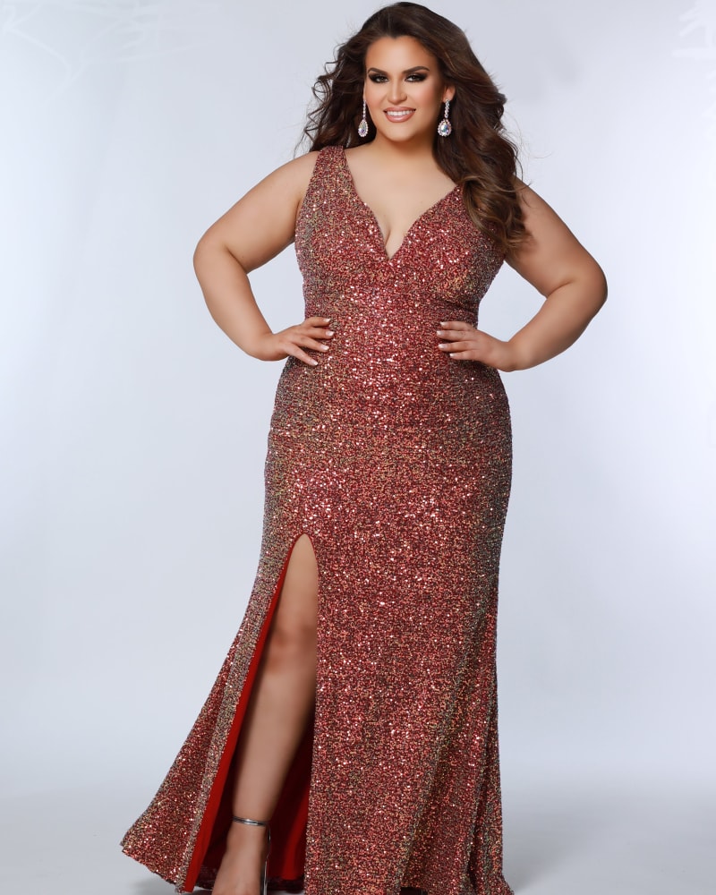 Front of a model wearing a size 32 Academy Awaits in Firecracker Red by Sydney's Closet. | dia_product_style_image_id:285804